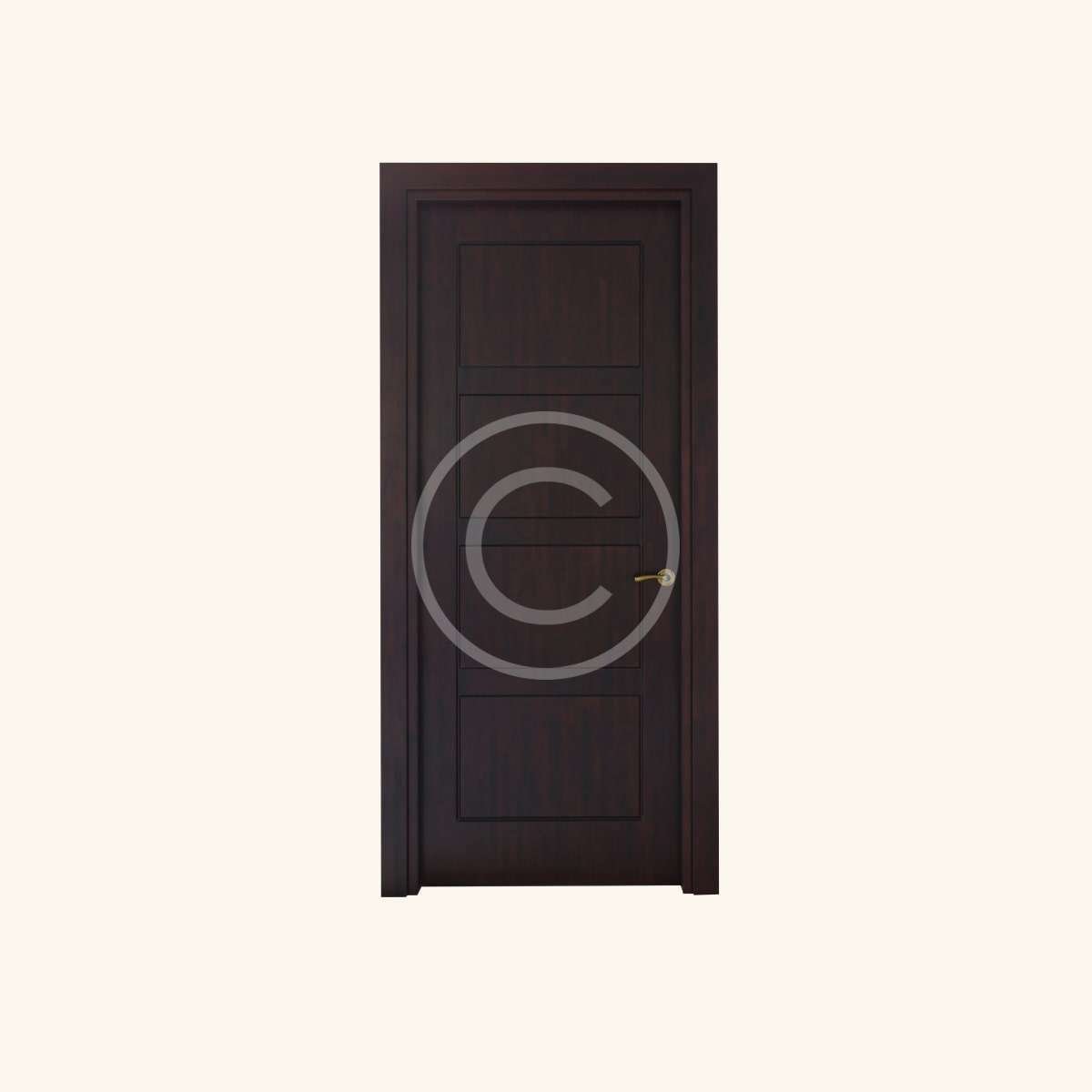 Poplar interior door